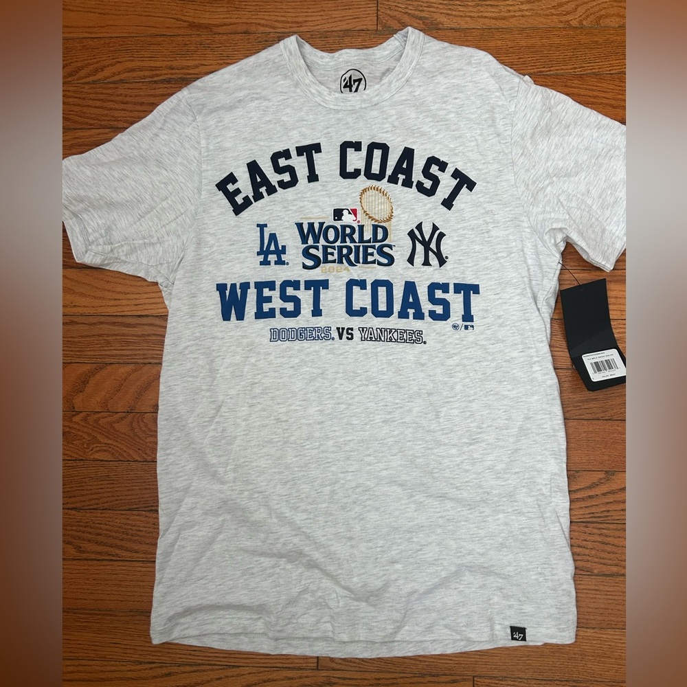 NWT 2024 World Series East Coast vs West Coast Dodgers vs. Yankees T-Shirt